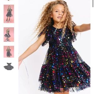 Lola and the boys Shining rainbow Star tulle dress